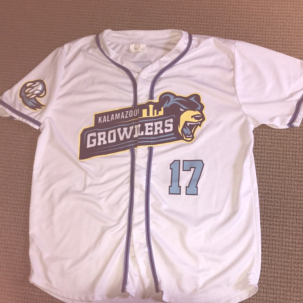 Kalamazoo Growlers 2017‎ White Baseball Jersey